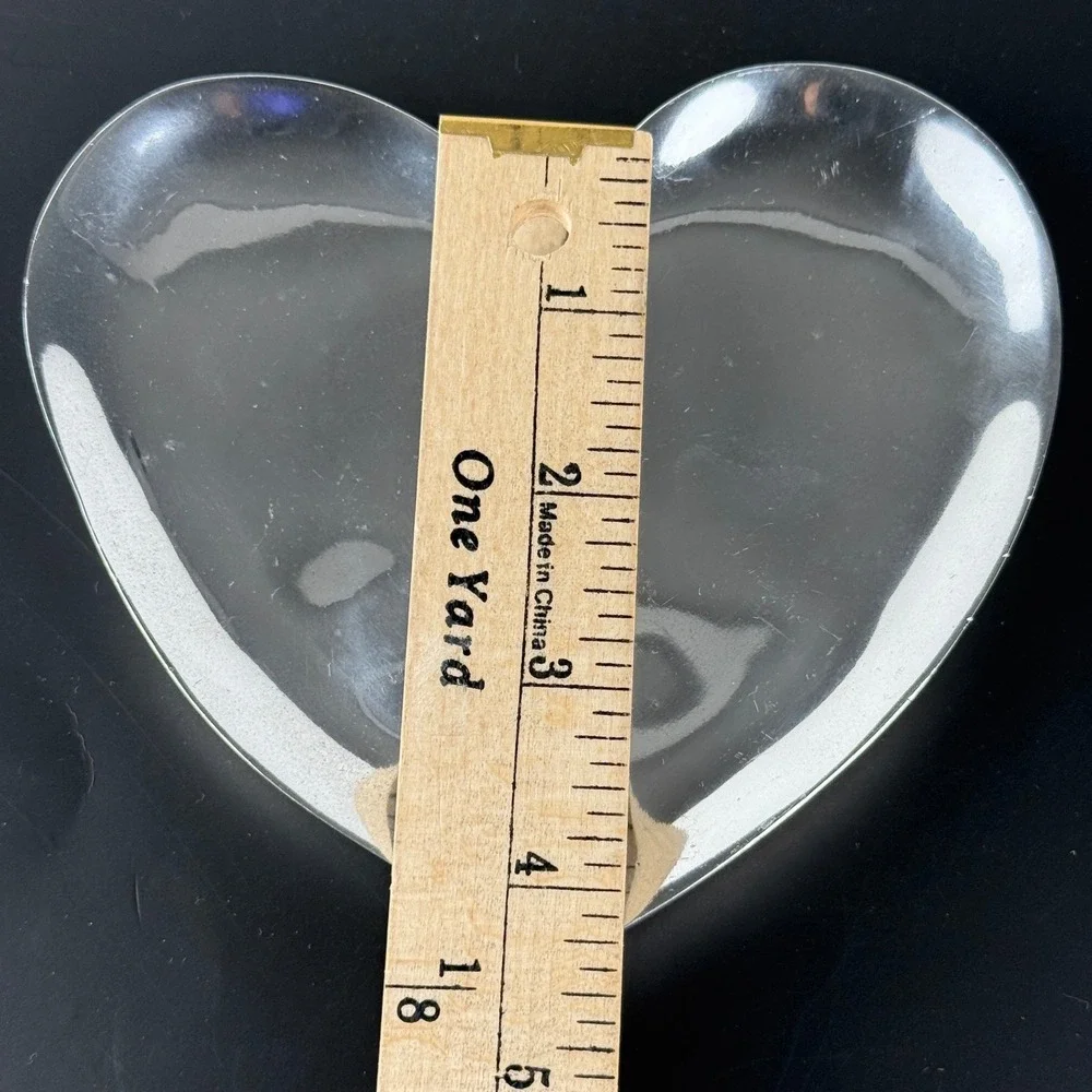 Pottery Barn Aluminum Heart Trinket Dish Tray Silver Tone 5